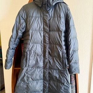 Patagonia Gray Quilted Long Puffer Coat